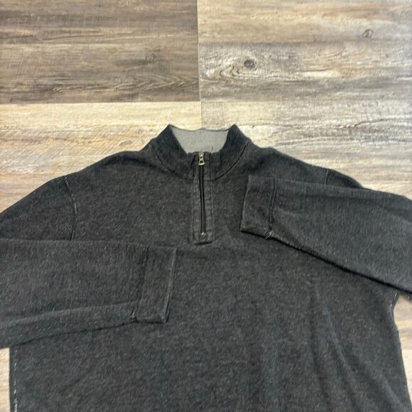 Polo Ralph Lauren Heather Gray Mens 2XL 1/4 Zip Reversible Mock Neck Sweater EUC - Picture 5 of 8